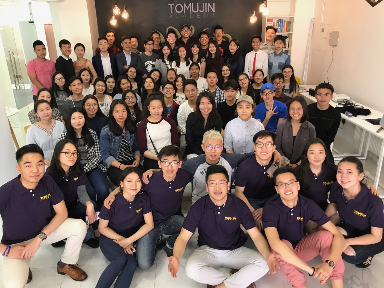 Tomujin Academy team and students group photo
